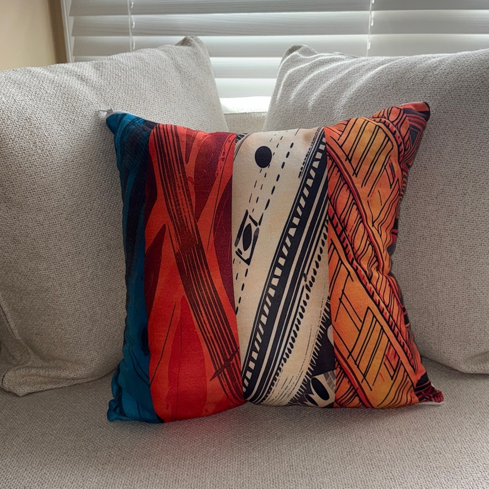 Abstract Throw Pillow